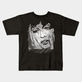 Crying Girl Pop Art Abstract Design Kids T-Shirt